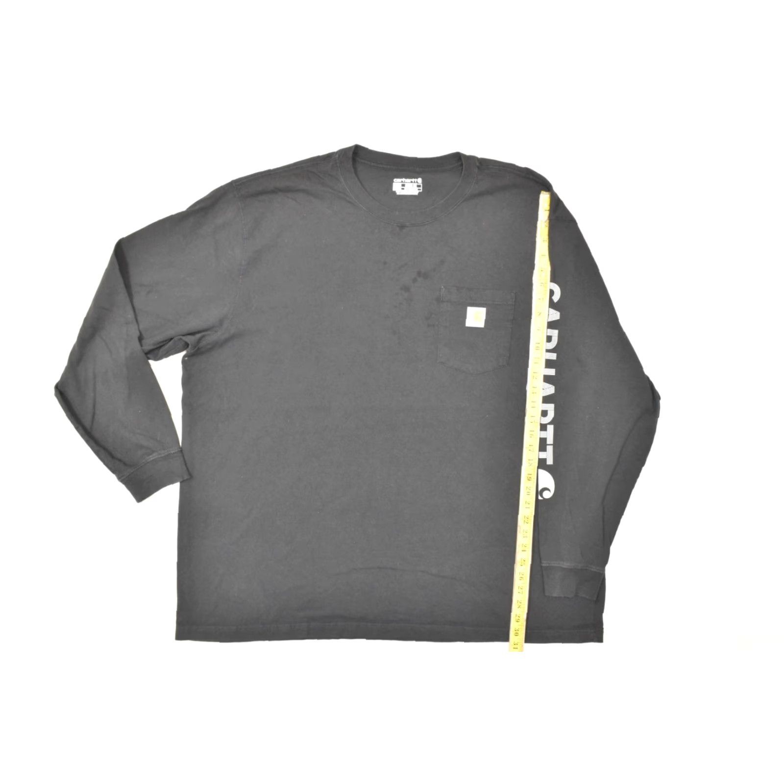 Carhartt Carhartt 3XL Loose Fit Long Sleeve Pocket Tee Black TK6023-M Cotton Logo T-Shirt Mens Size US XXL / EU 58 / 5 - 5 Thumbnail