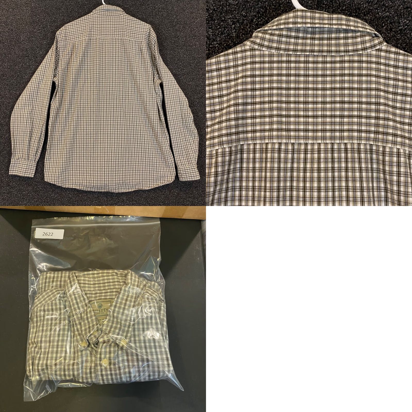 Vintage Beretta Shirt Mens 2XL Brown Gray Plaid Hunting Outdoor Button-Down Long Pockets Shirt Size US XXL / EU 58 / 5 - 8 Thumbnail