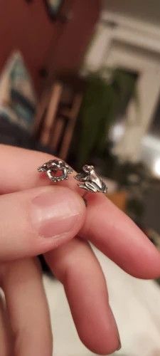 Jewelry Cute Froggies Stud Earrings 925 Sterling Charm Earring Gift Size ONE SIZE - 3 Thumbnail