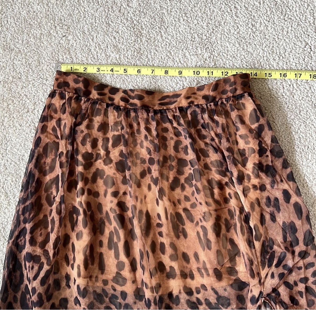 BLVD BLVD Sheer Leopard Print Maxi Skirt With High Slit Size L Size 34" / US 12 / IT 48 - 8 Thumbnail