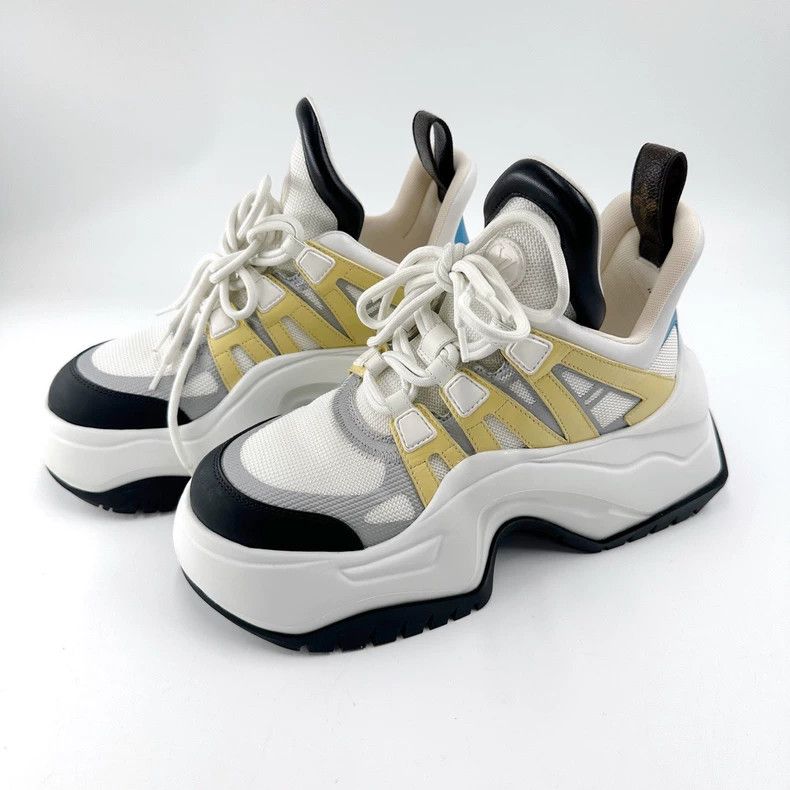 Louis Vuitton Louis Vuitton Archlight 2.0 Yellow and White Platform Dad Size US 7 / IT 37 - 1 Thumbnail
