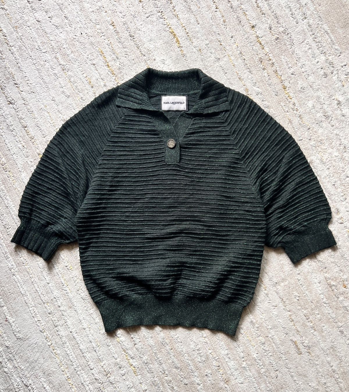 Karl Lagerfeld Karl Legerfeld Pleated Glitter Top/Sweater Size M / US 6-8 / IT 42-44 - 1 Thumbnail
