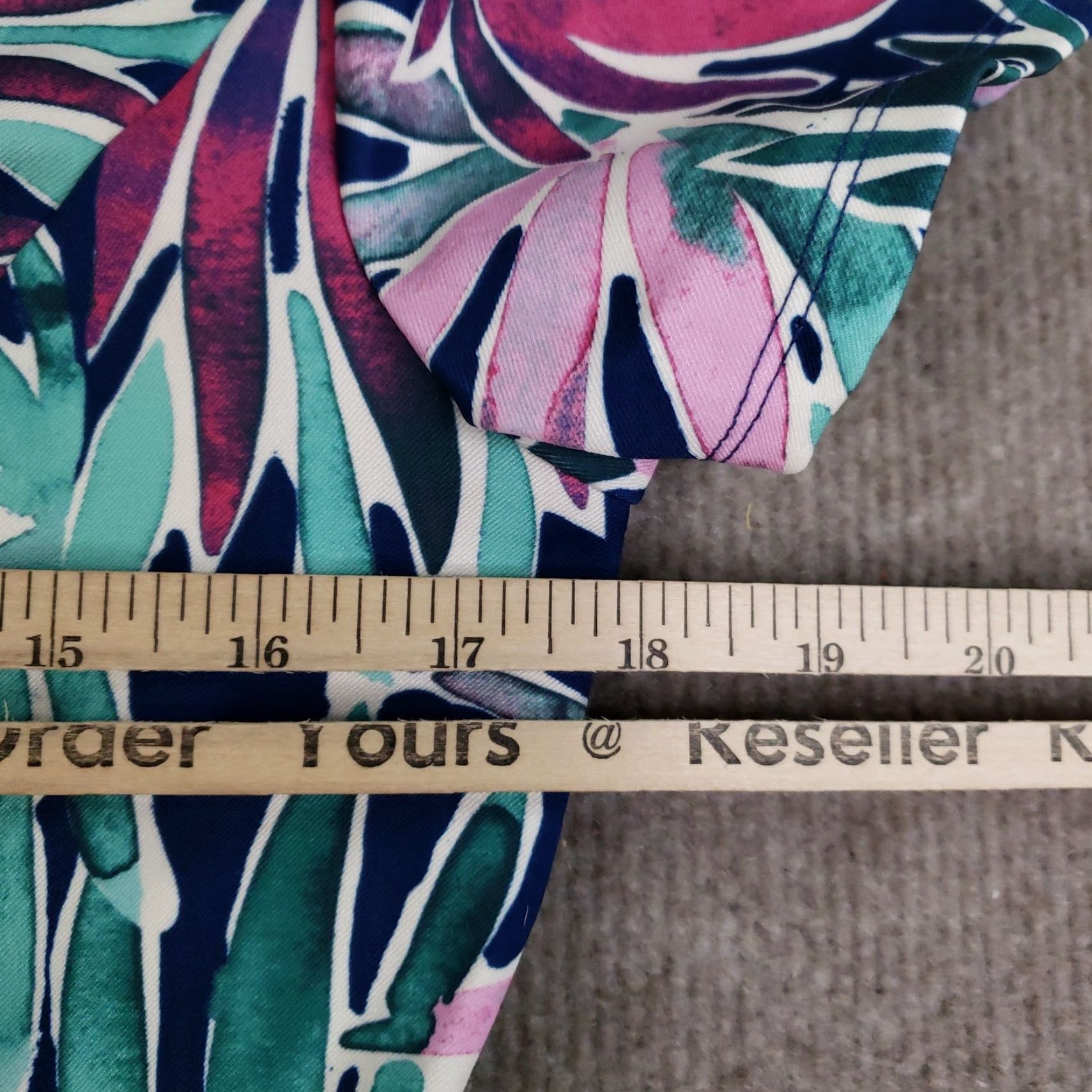 Pinko Sigrid Olsen Dress Womens Small Pink Blue Green Leaf Print Golf Tennis Pockets Size S / US 4 / IT 40 - 3 Thumbnail