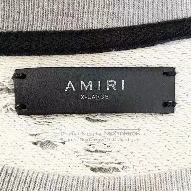 Amiri AMIRI Distressed Letter Logo Crewneck Sweatshirt Men's. Size US L / EU 52-54 / 3 - 5 Thumbnail