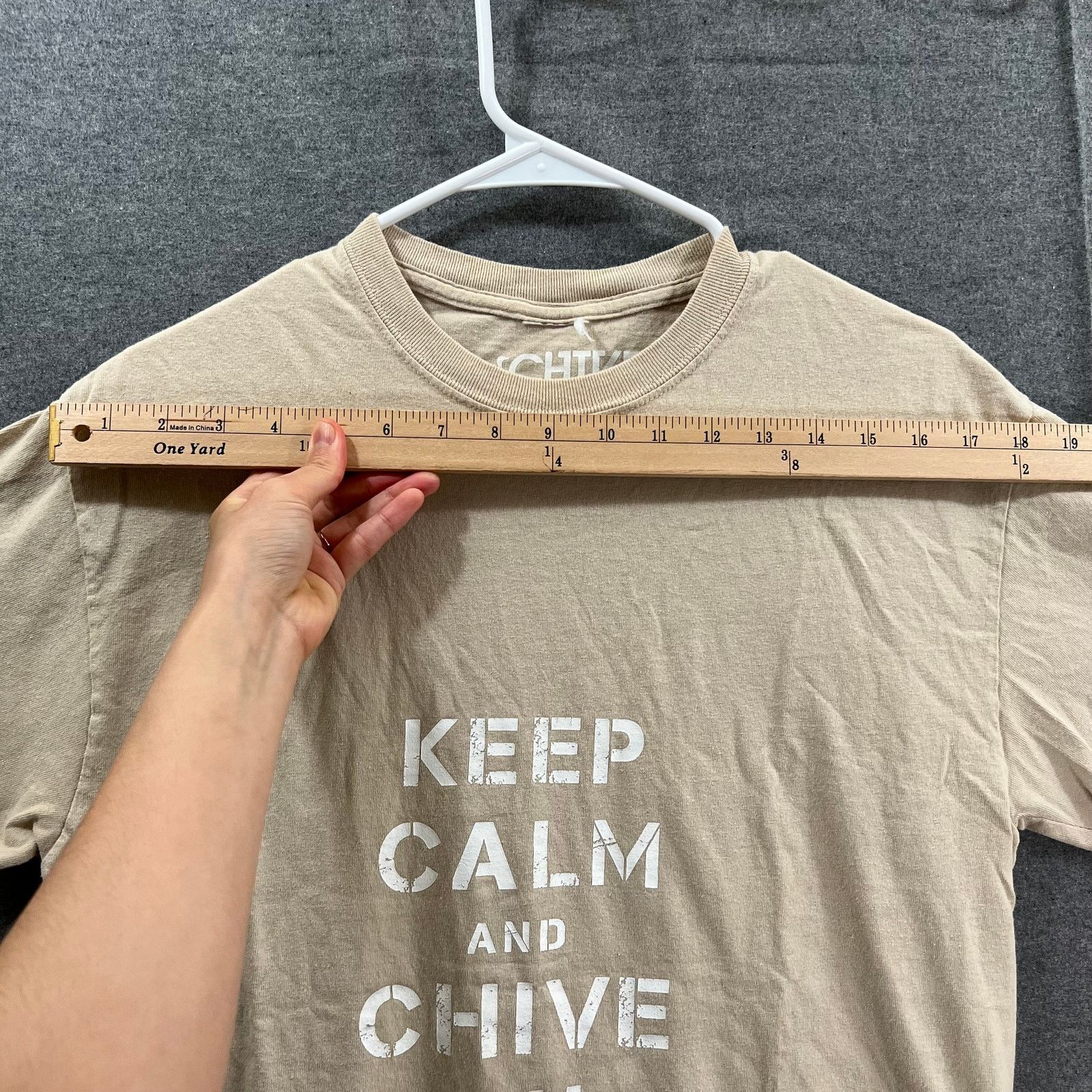 Other Chive Tees Shirt Adult Medium Cream Casual T Shirt Mens Size US M / EU 48-50 / 2 - 4 Thumbnail