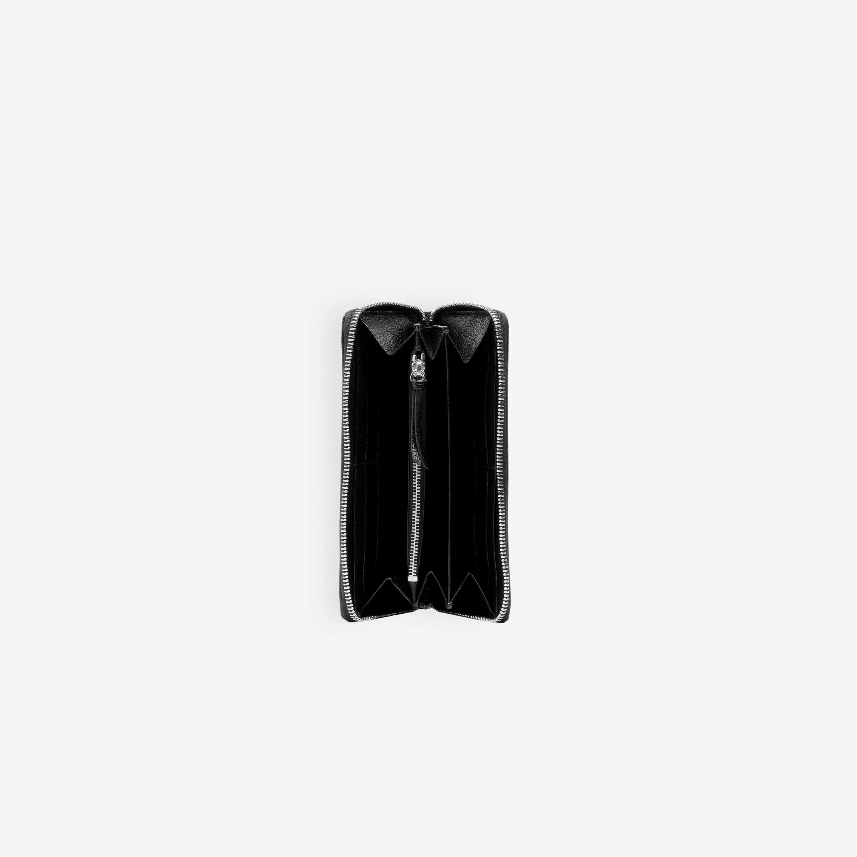 Balenciaga o1mt1gz0924 Size: OS / Cash Continental Wallet in Black Size ONE SIZE - 4 Thumbnail