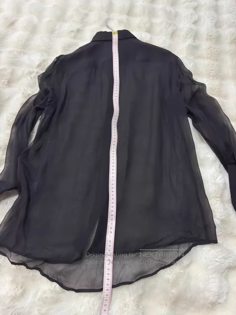 Saint Laurent Paris Saint Laurent Paris Black Silk See-through Shirt Size M / US 6-8 / IT 42-44 - 8 Thumbnail