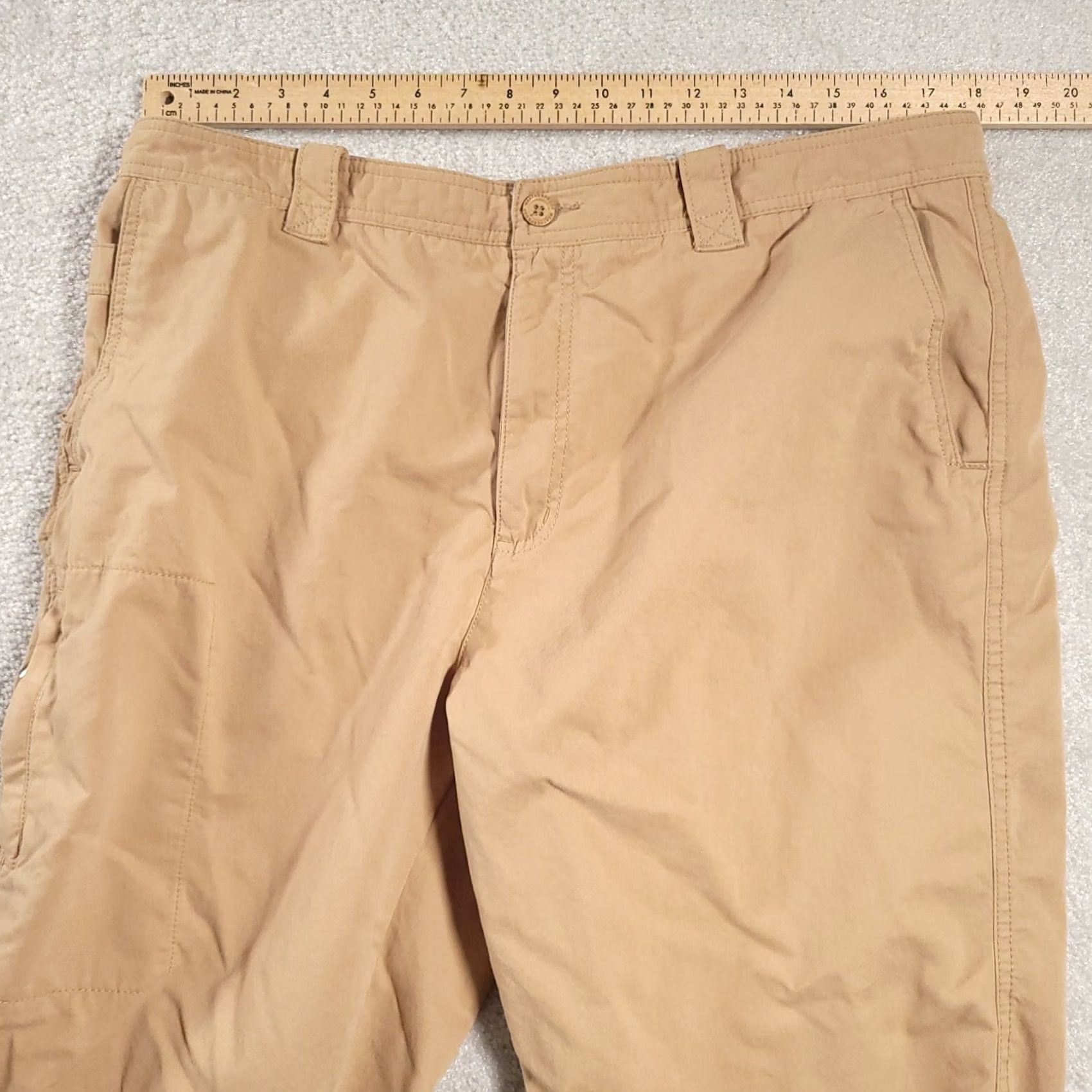 Weatherproof Weatherproof Pants Mens 38/30 Tan Khaki Cargo Zip Pocket Cargo Pants Mens 38 Regular Belt Loops Brown 29 In Inseam Size US 38 / EU 54 - 4 Thumbnail