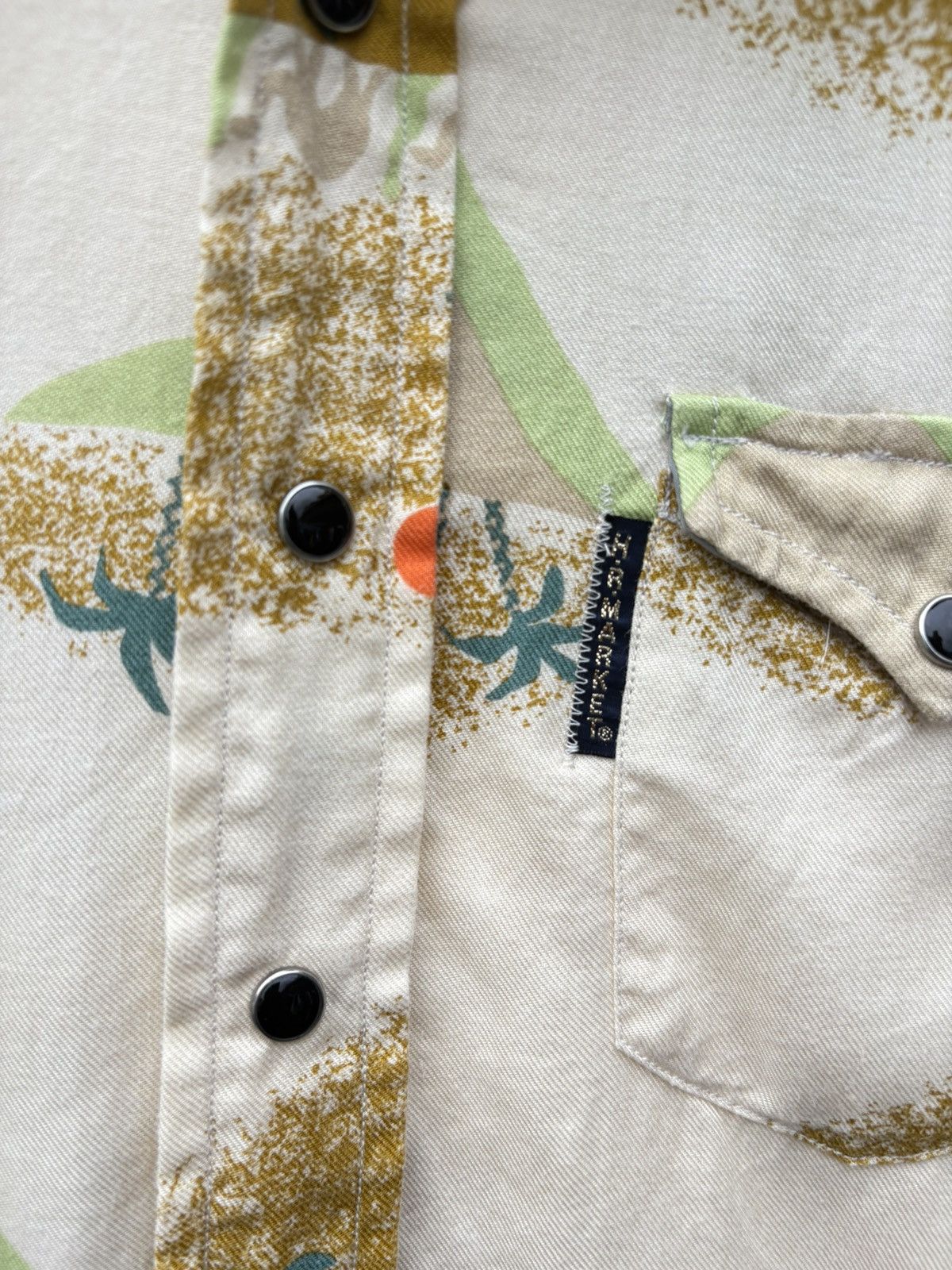 HOLLYWOOD RANCH MARKET H R Market All Over Print Rayon Pearl Snap Button Shirt Size US XS / EU 42 / 0 - 5 Thumbnail