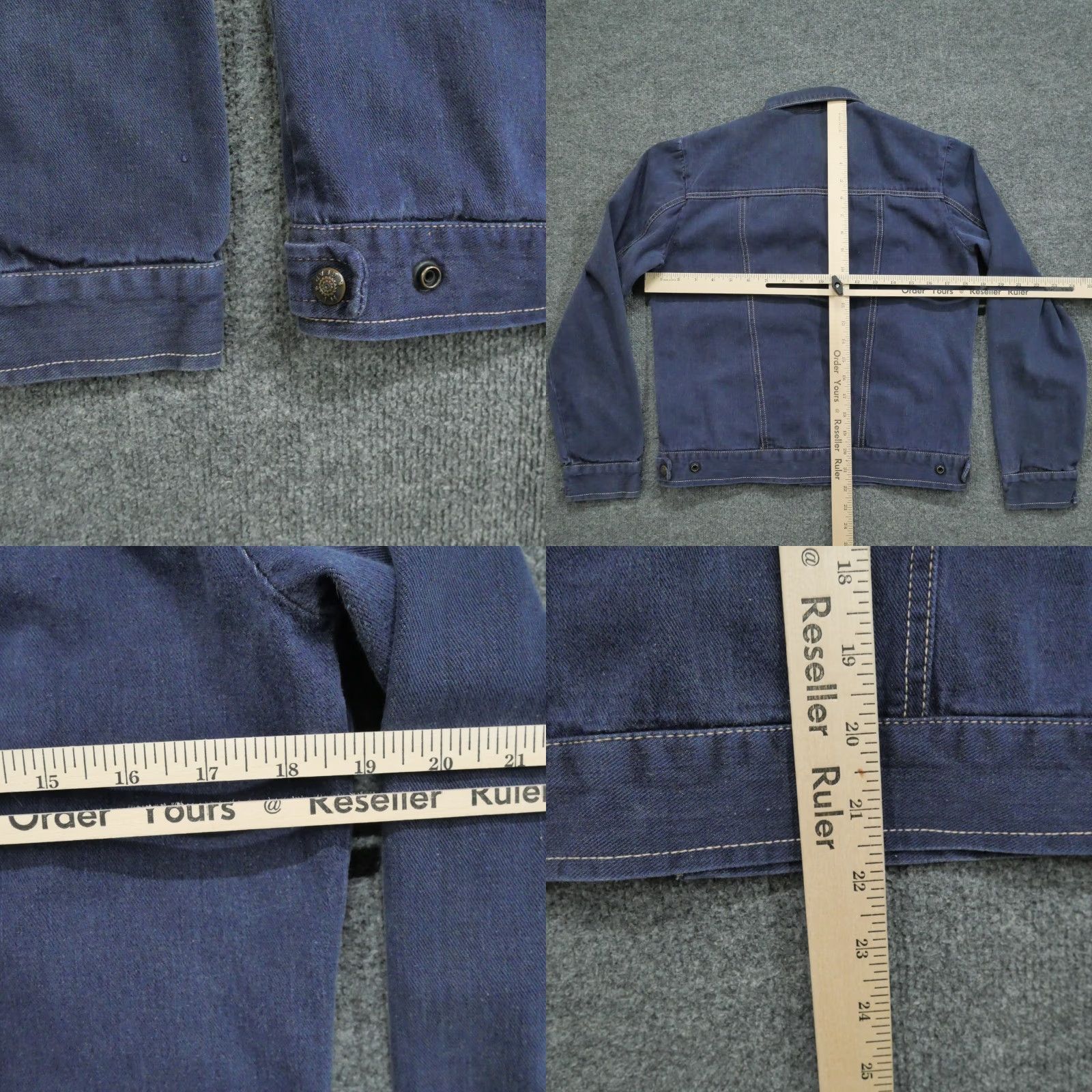 Denime VINTAGE Hi Gear Jacket Womens M Blue Denim Trucker Snap 70s Size 32" / US 10 / IT 46 - 9 Thumbnail