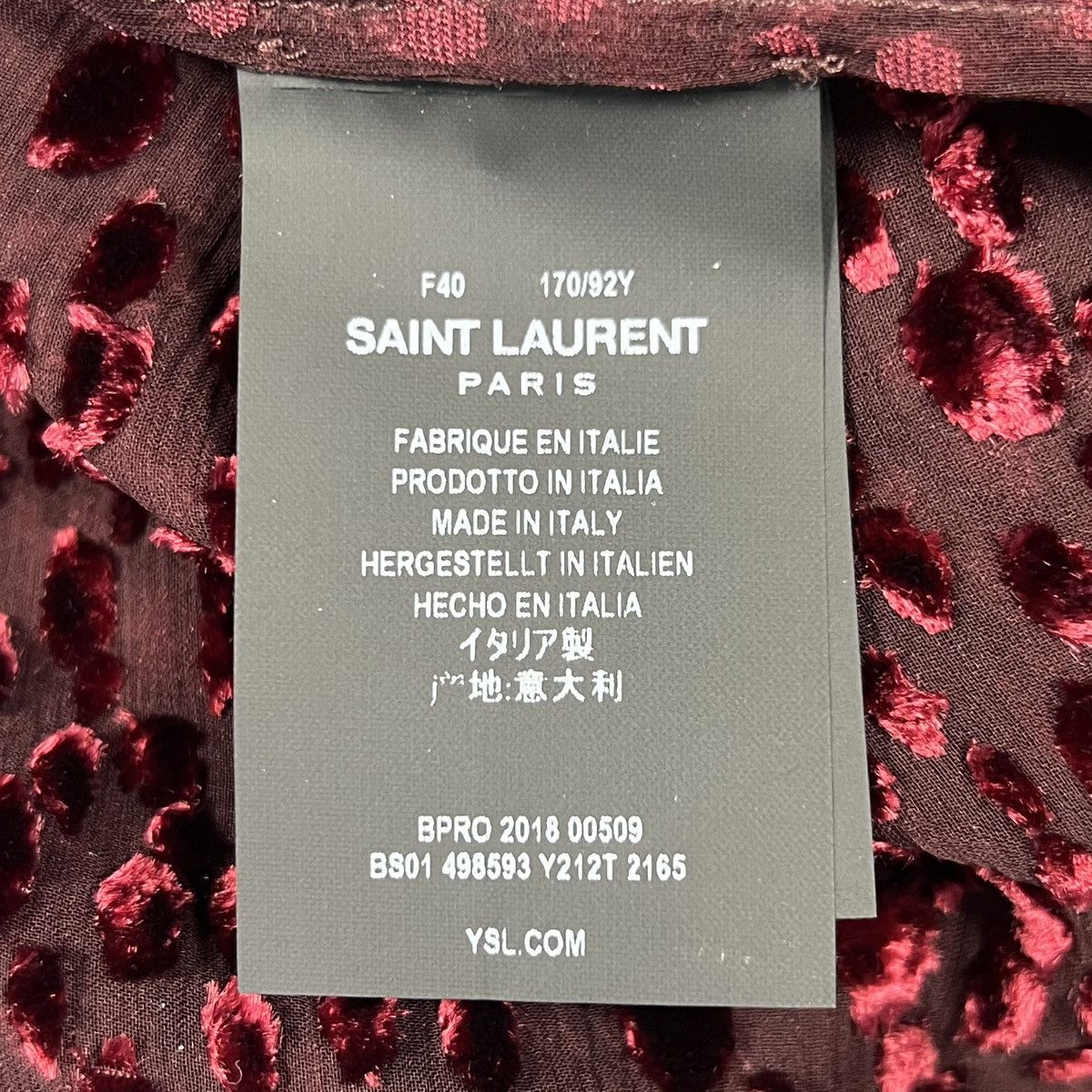 Saint Laurent Paris |[ FW18 Saint Laurent Devorè Silk Tie-Neck Blouse ]| Size US S / EU 44-46 / 1 - 10 Thumbnail