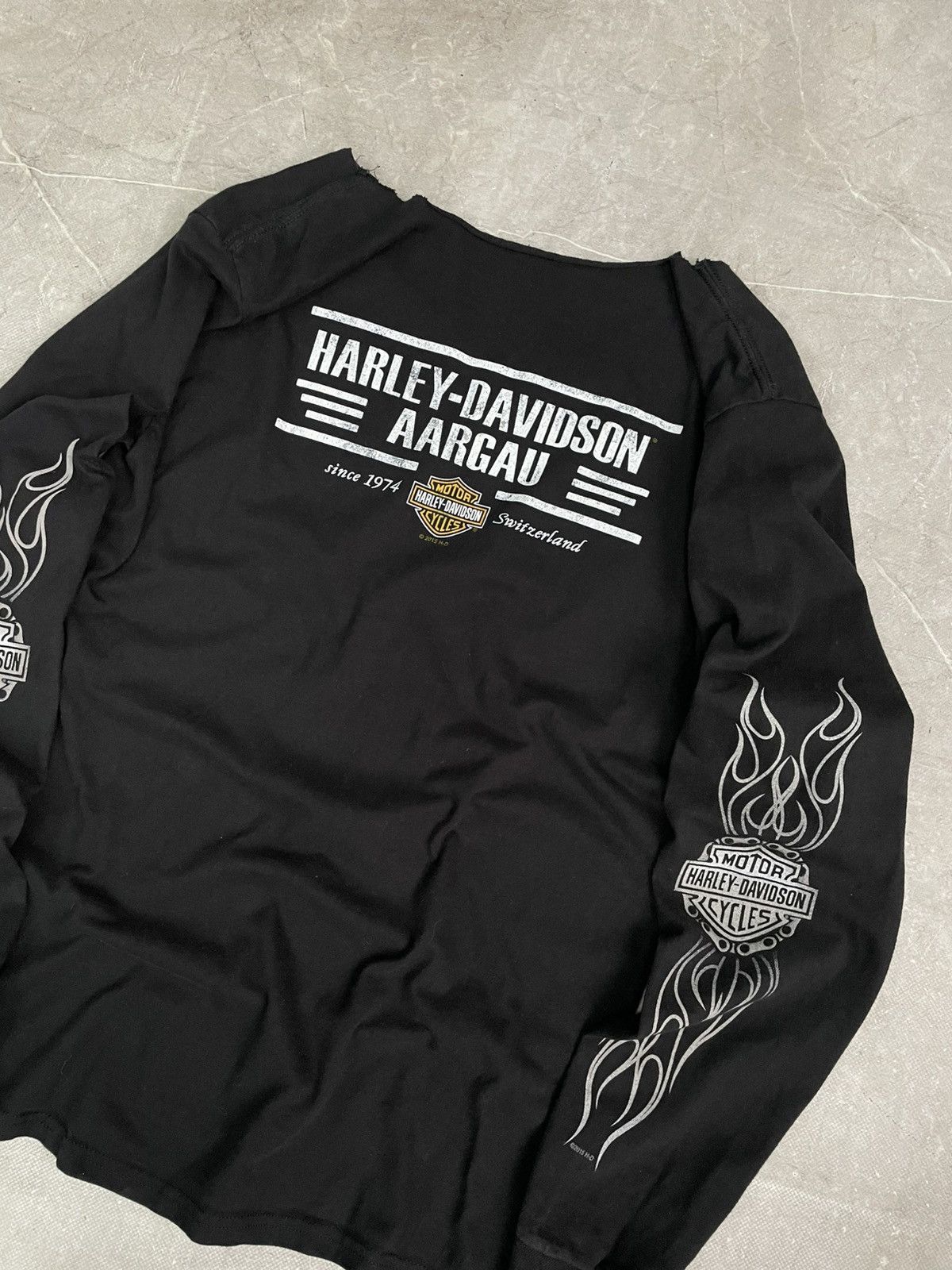 Harley Davidson Harley Davidson Skull Longsleeve Grunge Punk Style Size US M / EU 48-50 / 2 - 9 Thumbnail