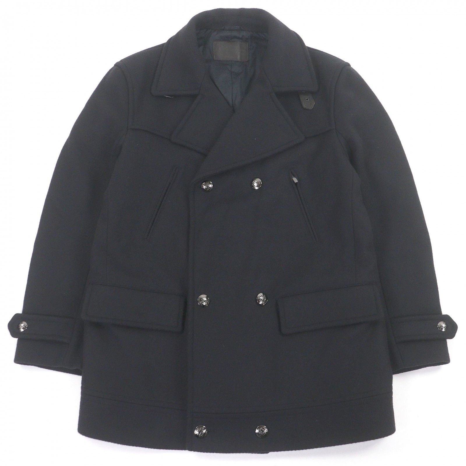 Salvatore Ferragamo Salvatore Ferragamo Salvatore Ferragamo 100% Virgin Wool Pea Coat Textile Outerwear DUTY FREE for USA Size ONE SIZE - 1 Thumbnail