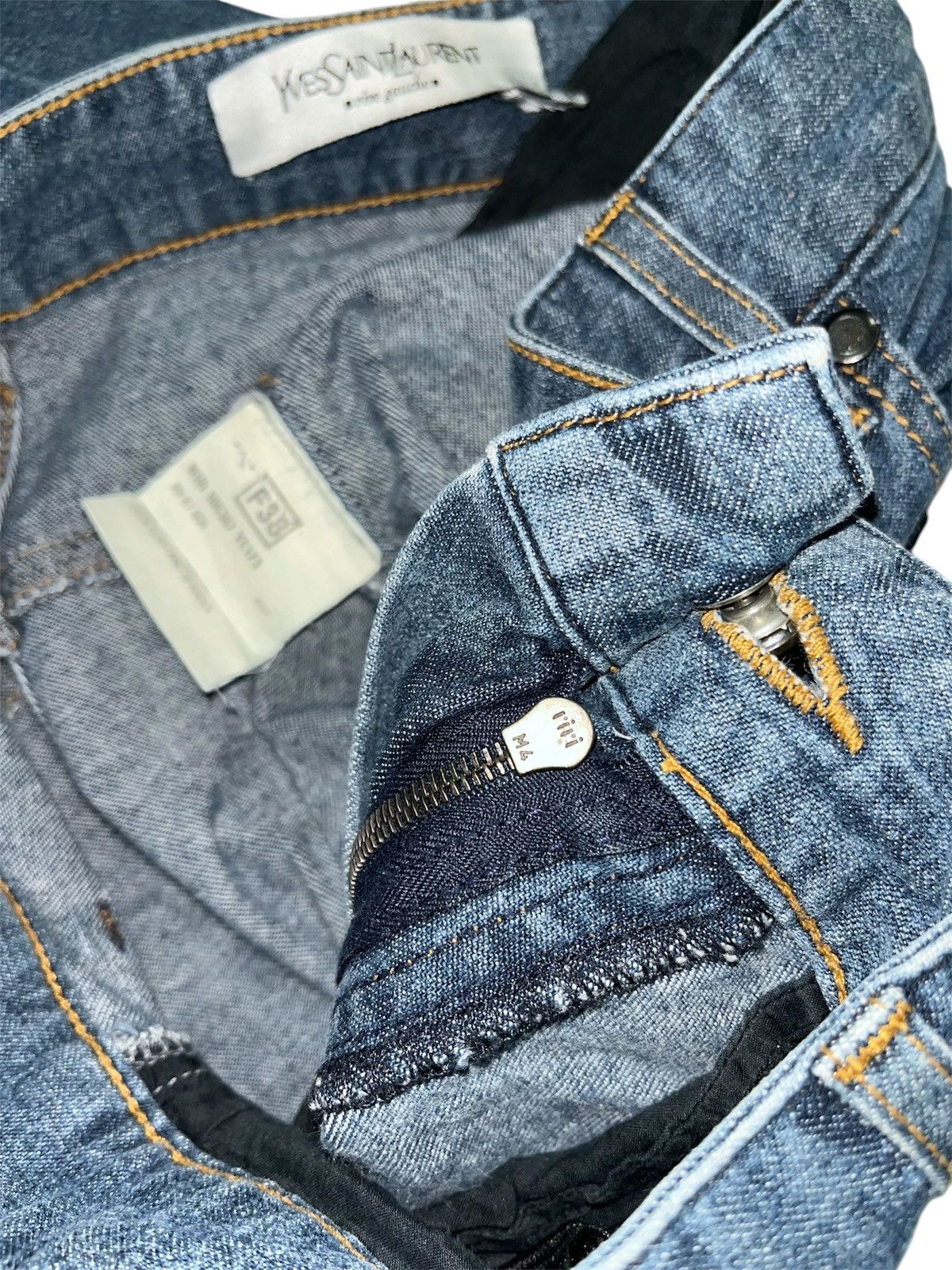 Saint Laurent Paris YvesSaintLaurent Slimfit Denim Pants x Vintage Size US 30 / EU 46 - 9 Thumbnail