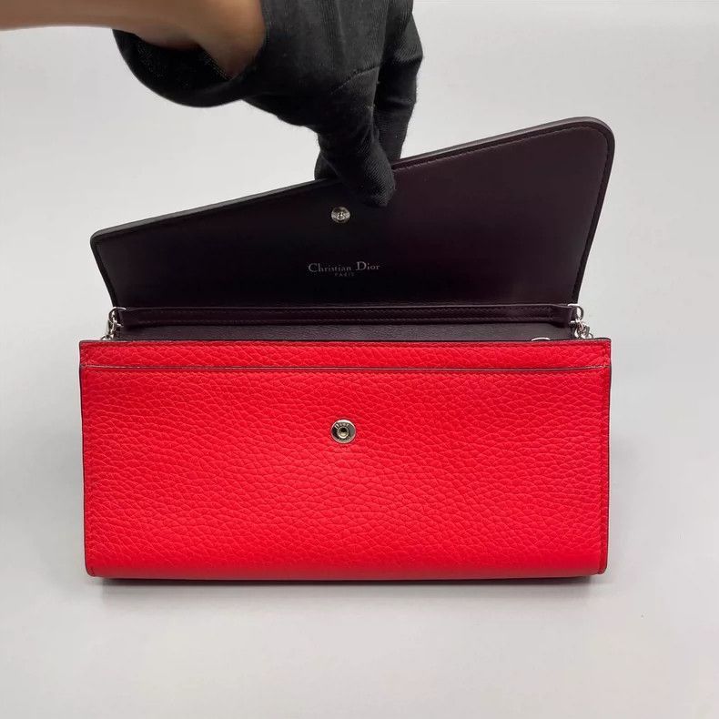 Dior Dior Red Leather Long Handbag-2505 Size ONE SIZE - 8 Thumbnail