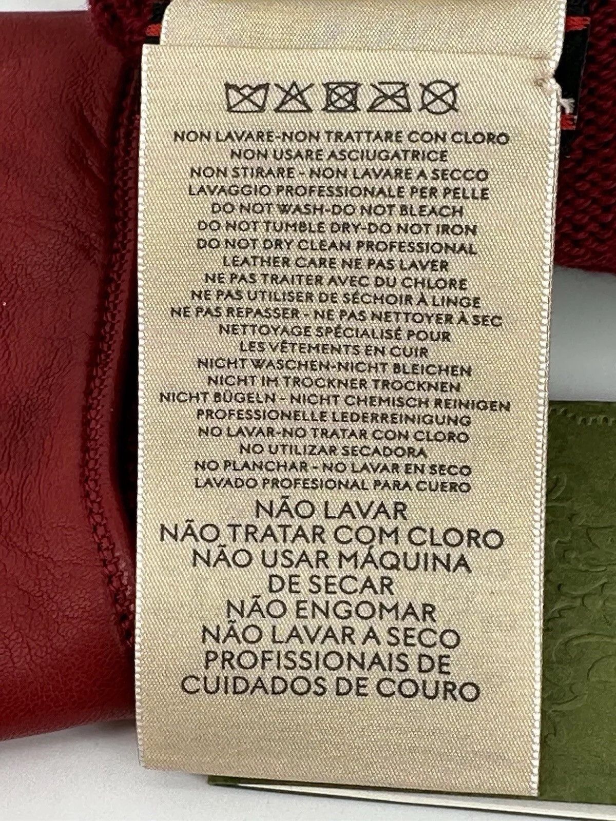 Gucci new Gucci Gloves Men's leather red Size-M-9 Size ONE SIZE - 9 Thumbnail