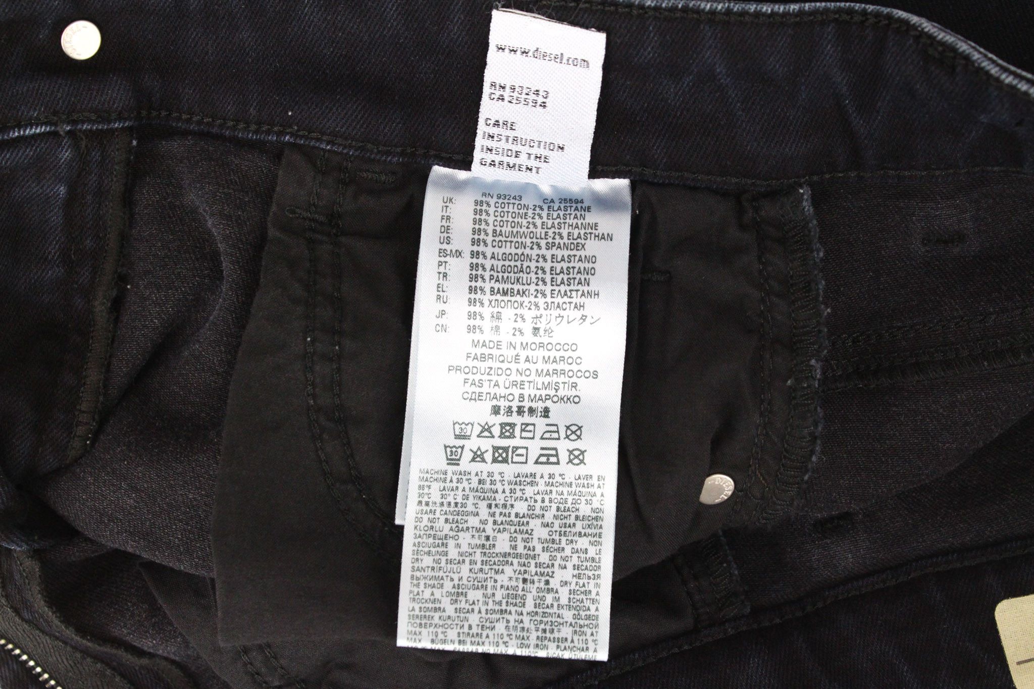 Diesel D-EISELLE 069GL W24/L30 Black High Rise Jeans 71076 Size 24" / US 00 / IT 34 - 8 Thumbnail