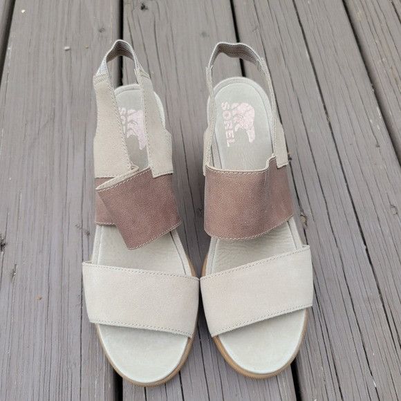 SOREL Sorel Joanie II Slingback Tan Brown Leather Wedge Platform C Size US 9.5 / IT 39.5 - 4 Thumbnail