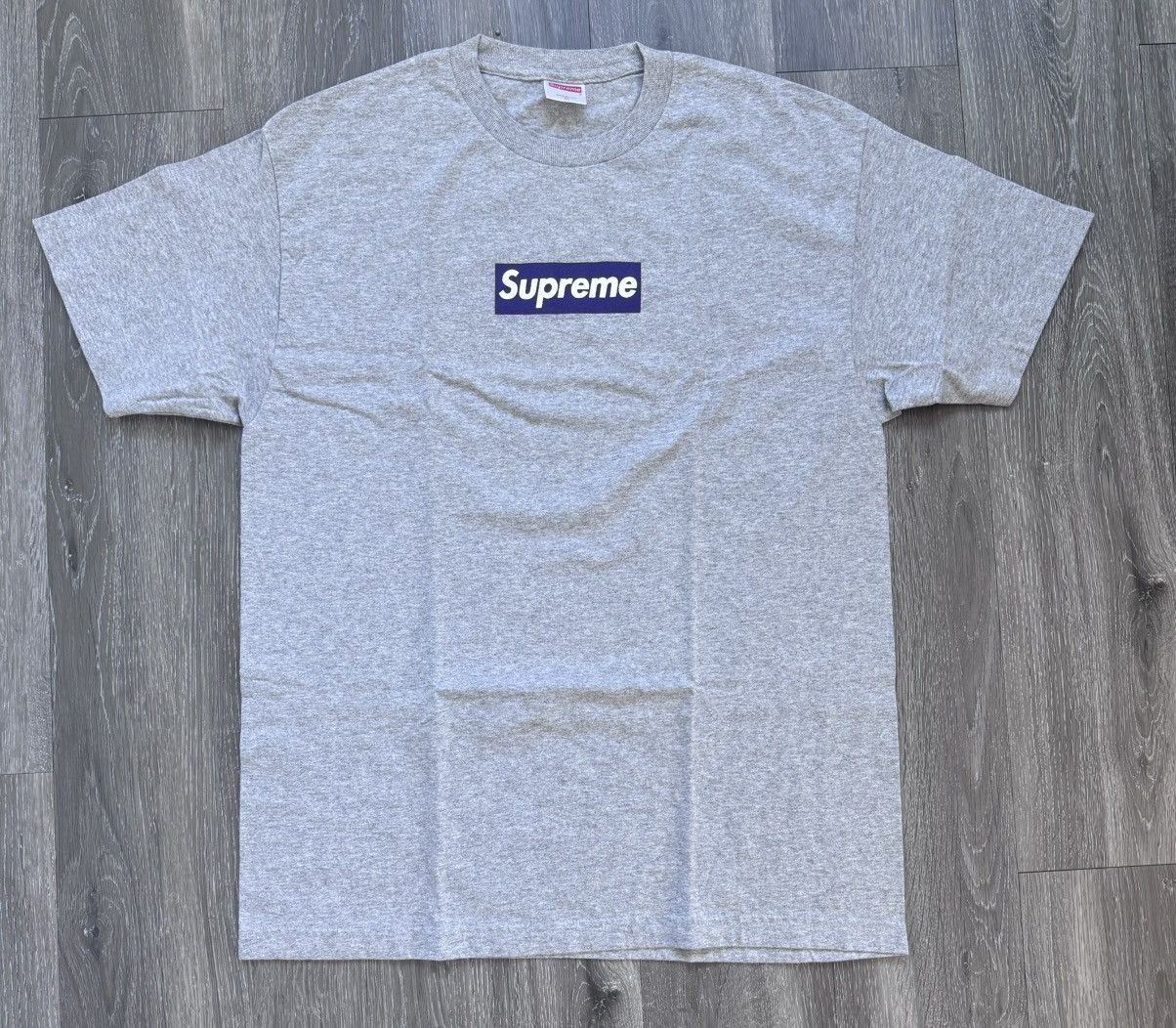 Supreme Supreme Purple on Grey Box Logo Tee 1998 Size US XL / EU 56 / 4 - 3 Thumbnail