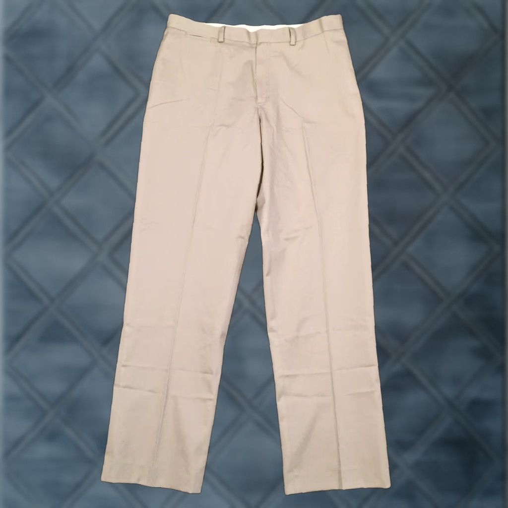 Vintage LL Bean Pants Men's Size 36 Chino Beige Flat Front Dress Pants Regular Rise Inseam 34 Size US 36 / EU 52 - 1 Thumbnail