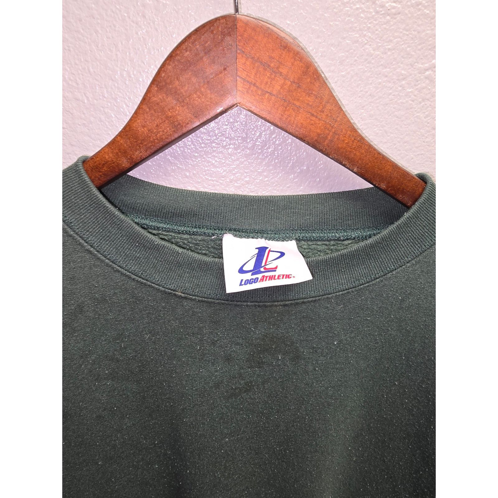 Logo Athletic × Vintage Vintage Green Blank Sweatshirt Logo Athletic XL 90s Crewneck Size US XL / EU 56 / 4 - 3 Thumbnail