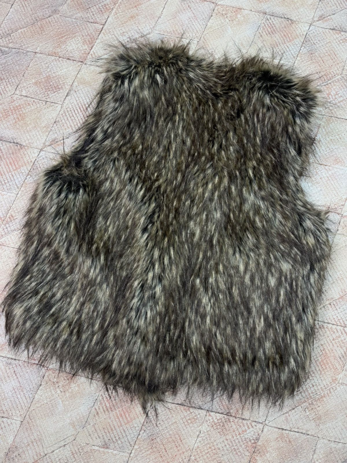 Other Avant Garde Faux Fur Vest Jacket Oversized Brown Size XL / US 12-14 / IT 48-50 - 12 Thumbnail