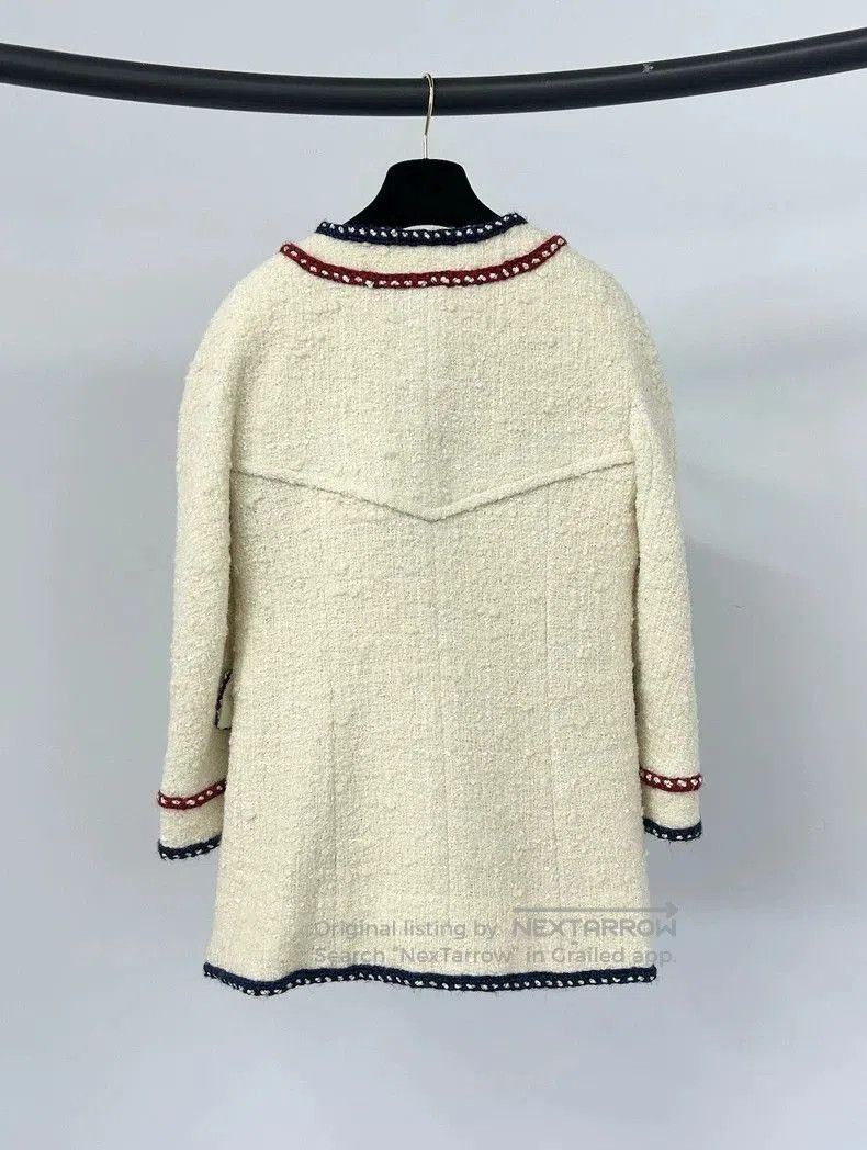 Chanel Chanel Red Blue Trim Jacket FR38 . Size M / US 6-8 / IT 42-44 - 2 Thumbnail