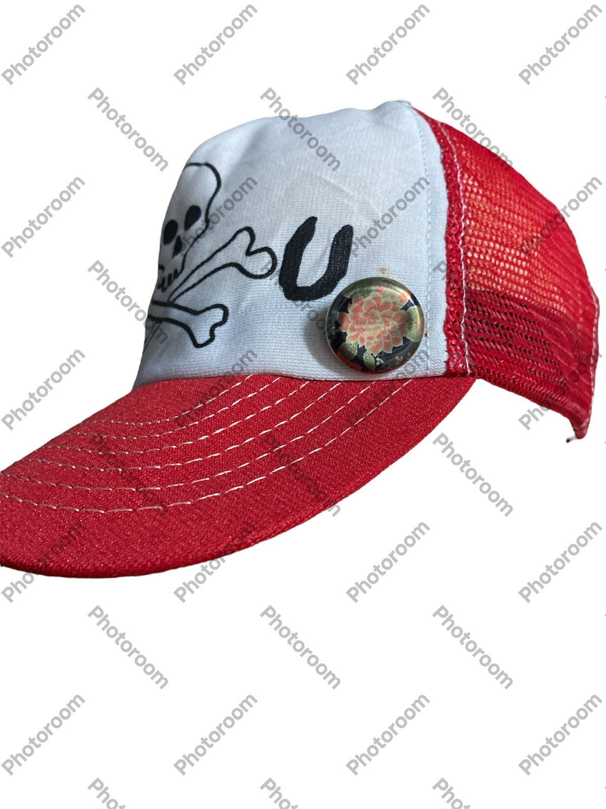 Vintage Vintage Truckers Skull Cross Bones Made In USA Size ONE SIZE - 2 Thumbnail