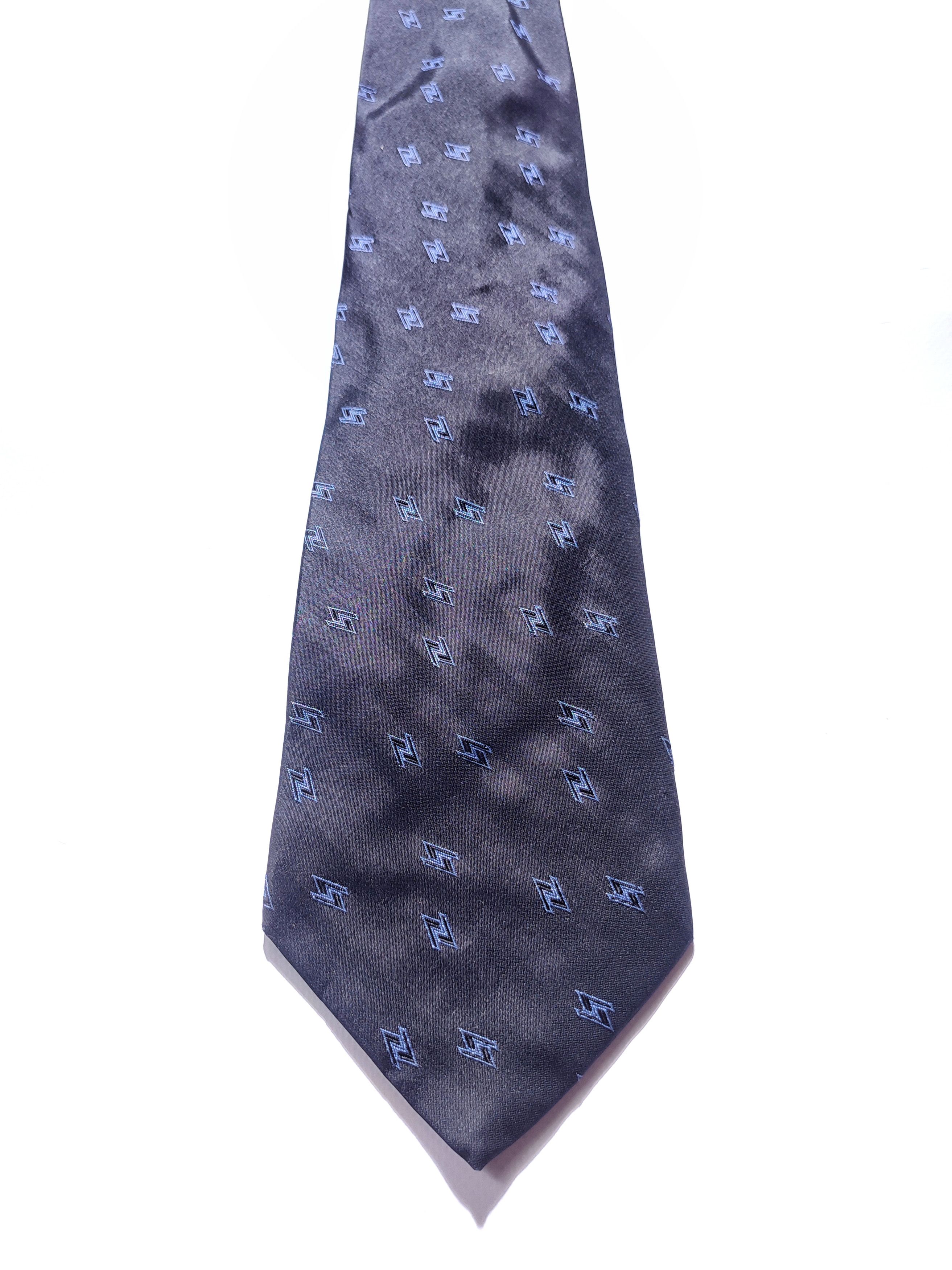 Versace × Vintage Vintage Gianni Versace Thunder Silk Hand Made Tie Size ONE SIZE - 2 Thumbnail