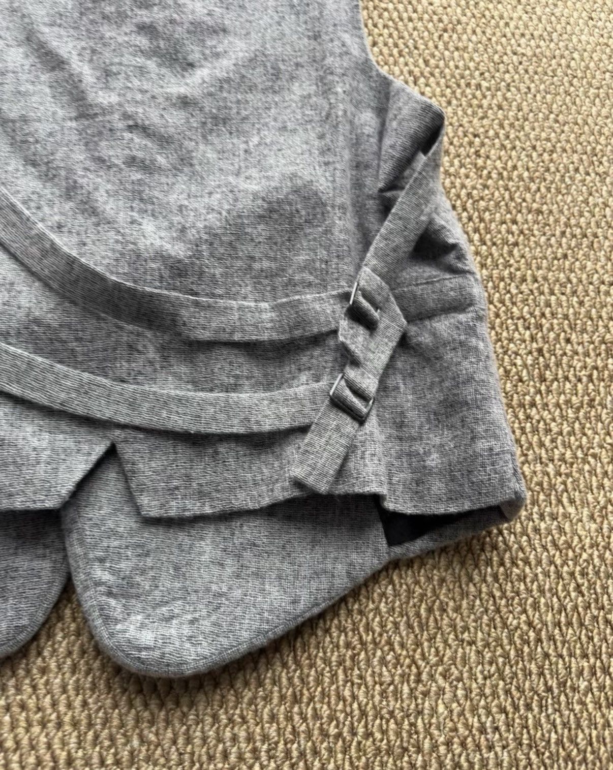 Ann Demeulemeester Ann Demeulemeester Grey Wool Cashmere Vest K23 Size US XS / EU 42 / 0 - 6 Thumbnail