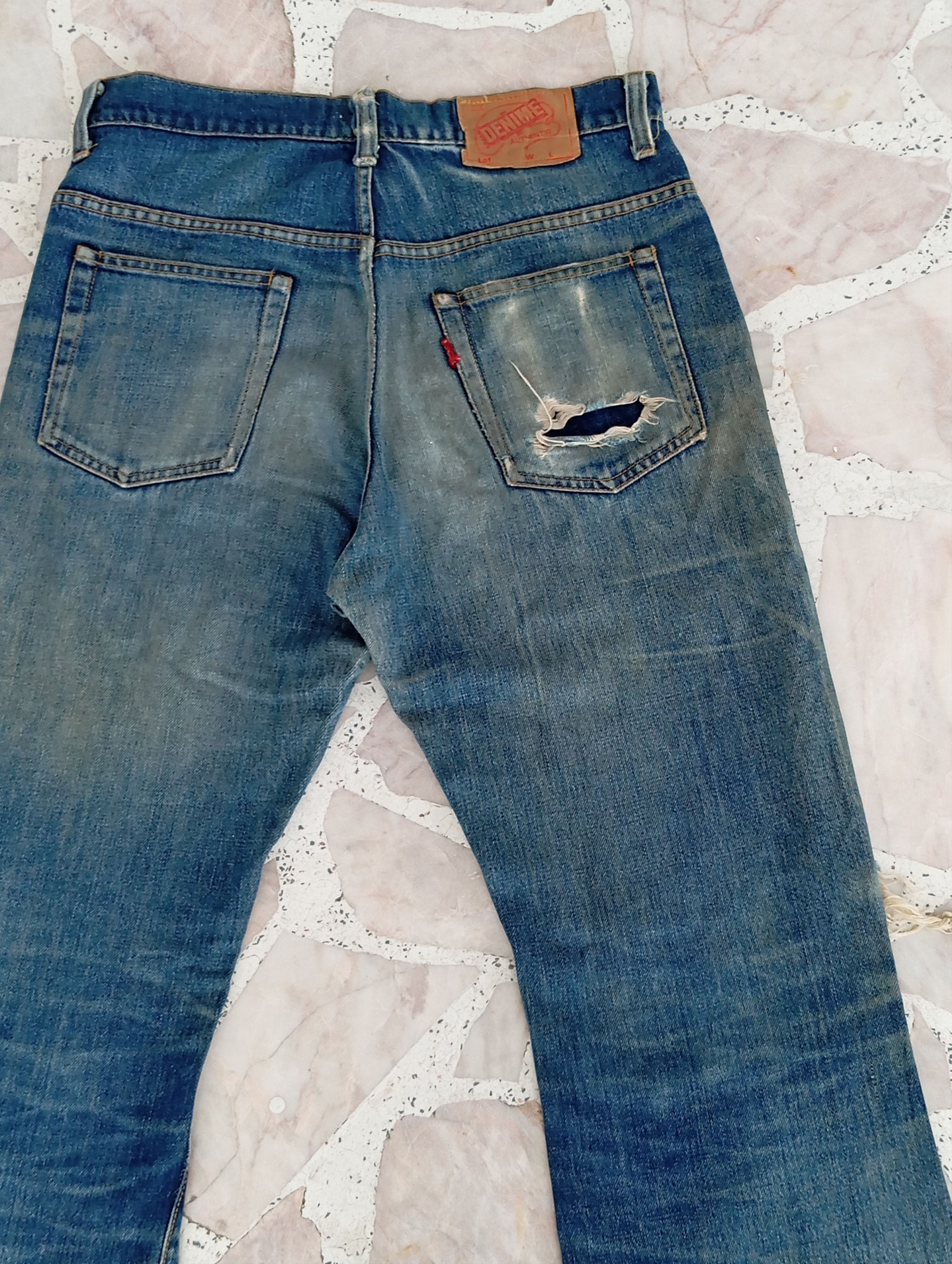 Denime × Vintage Distressed Denime Size US 30 / EU 46 - 13 Thumbnail