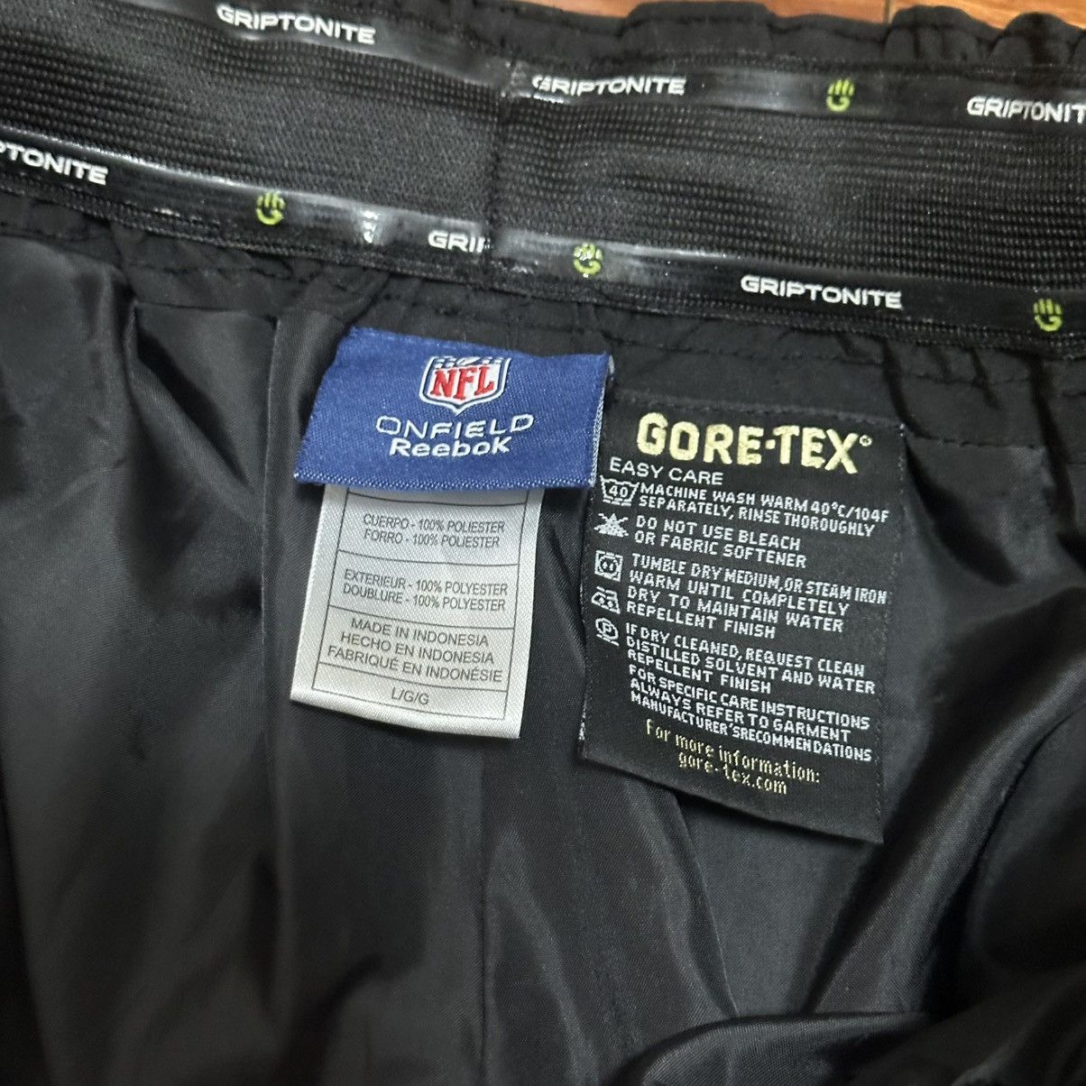 Reebok NFL Raiders Reebok Windbreaker Warm Up Gore-TexTrack Pants L Size US 35 - 4 Thumbnail