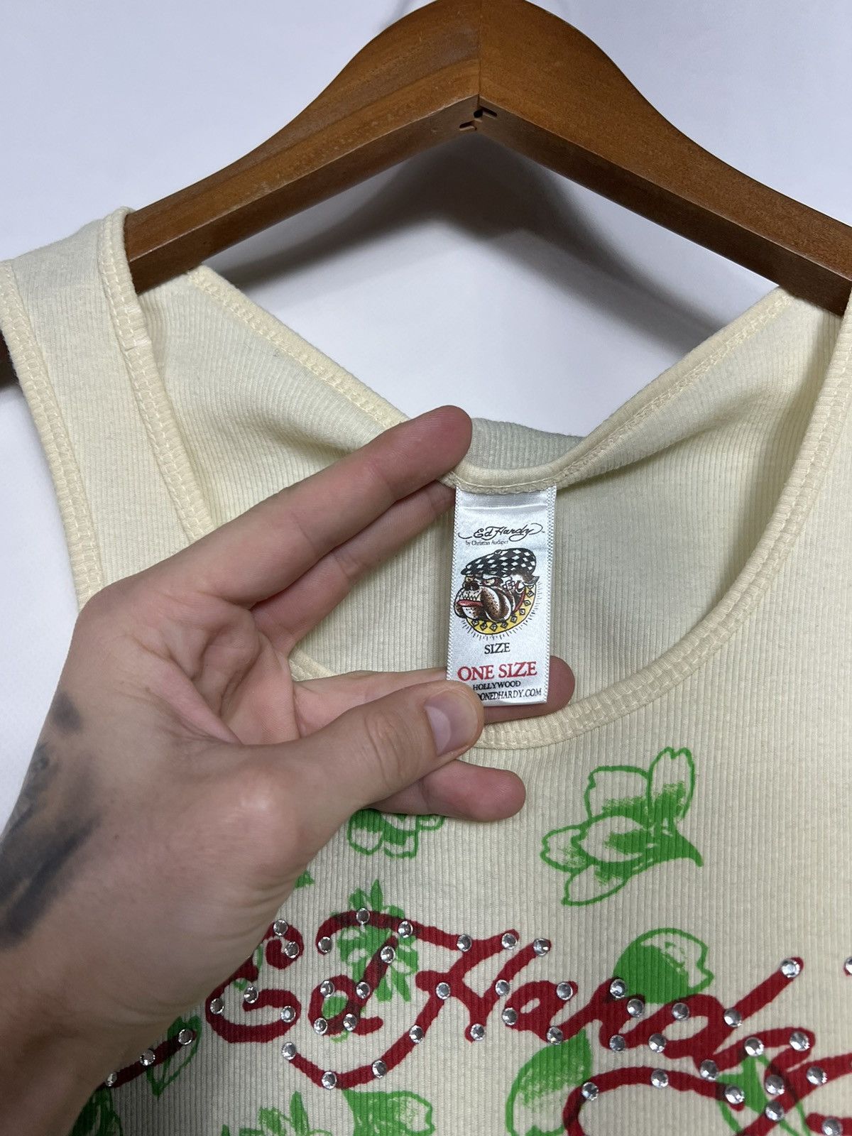 Ed Hardy Vintage Ed Hardy by Christian Audigier Slim Fit Tank Top Tee Size US M / EU 48-50 / 2 - 5 Thumbnail