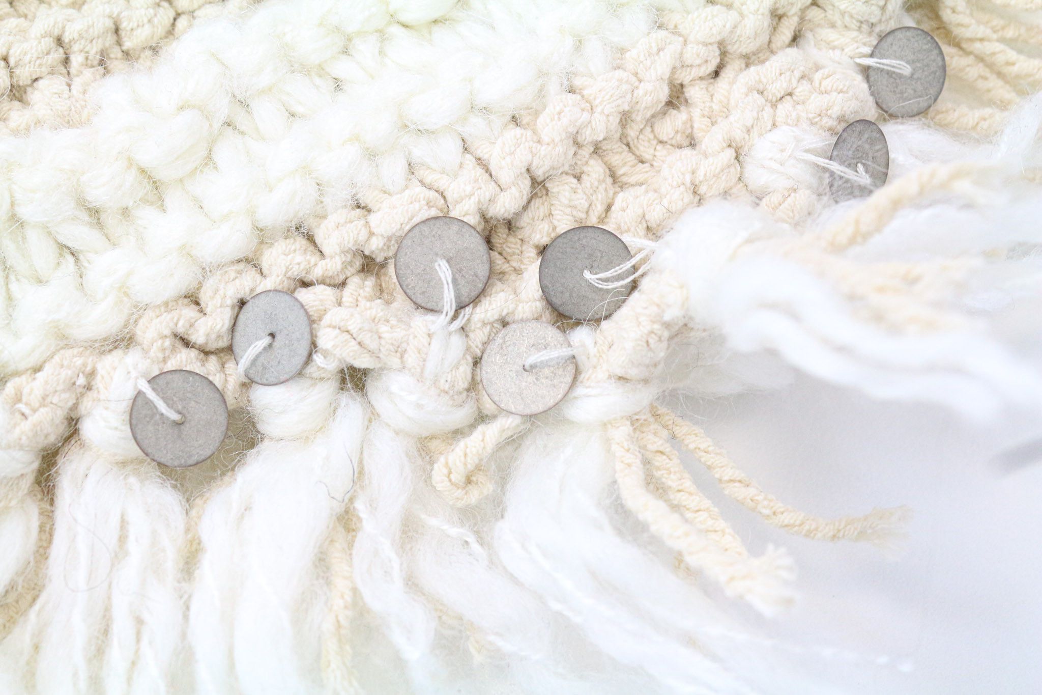 Scotch & Soda AMS COUTURE OS Beige Knit Tassel Scarf 75004 Size ONE SIZE - 7 Thumbnail