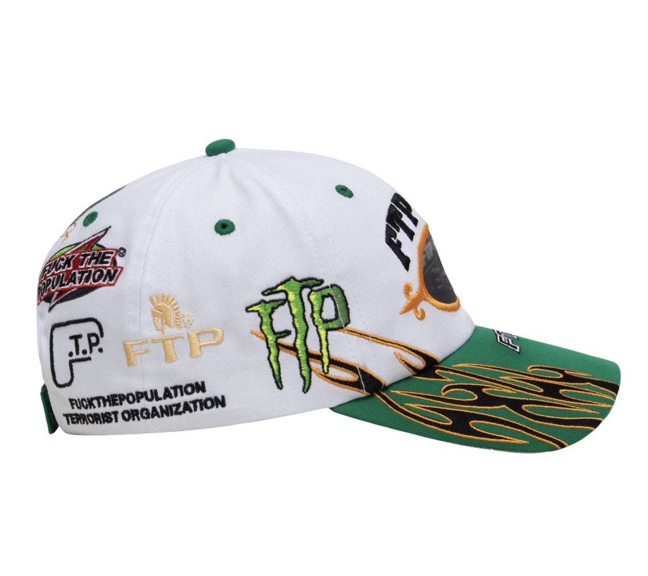 Fuck The Population FTP Raceway 6-Panel (White) Size ONE SIZE - 2 Thumbnail