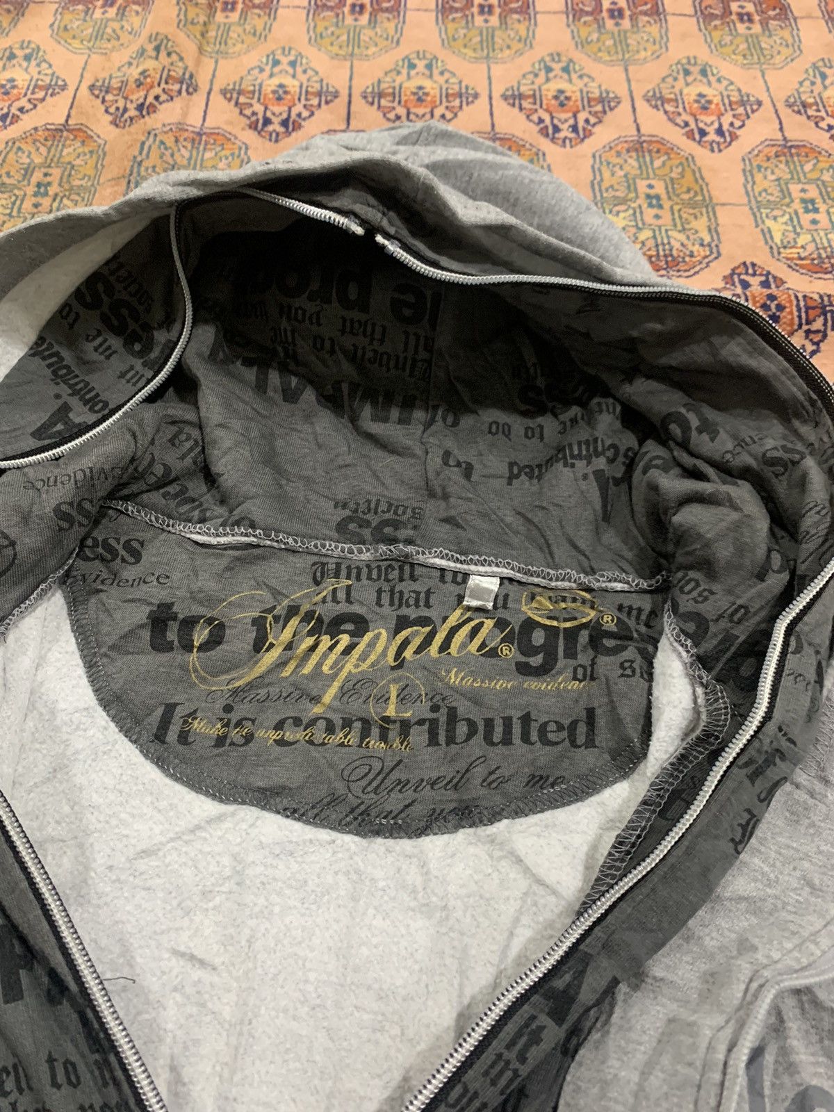 If Six Was Nine Vintage Impala Hoodie double zipper poem bondage Size US L / EU 52-54 / 3 - 4 Thumbnail