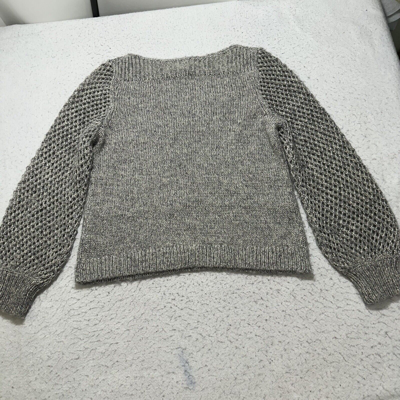 Tommy Bahama Tommy Bahama Small Wool Sweater Sparkle Open Knit Sleeve Size S / US 4 / IT 40 - 10 Thumbnail