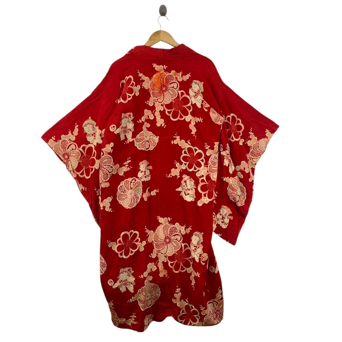 Vintage Vintage 70s KIMONO JAPAN FLORAL Pattern Red Traditional Size 3XL / US 20-22 - 6 Thumbnail