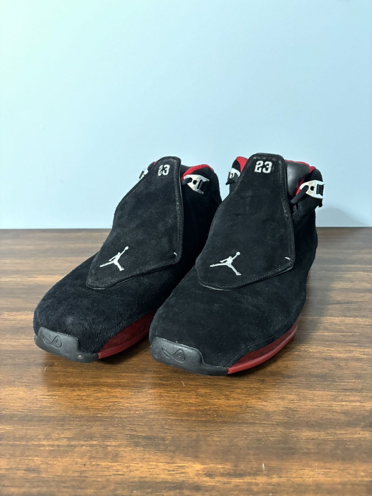 image of Jordan Nike Jordan 18 Retro Bred Cdp Shoes in Black, Men's (Size 13)