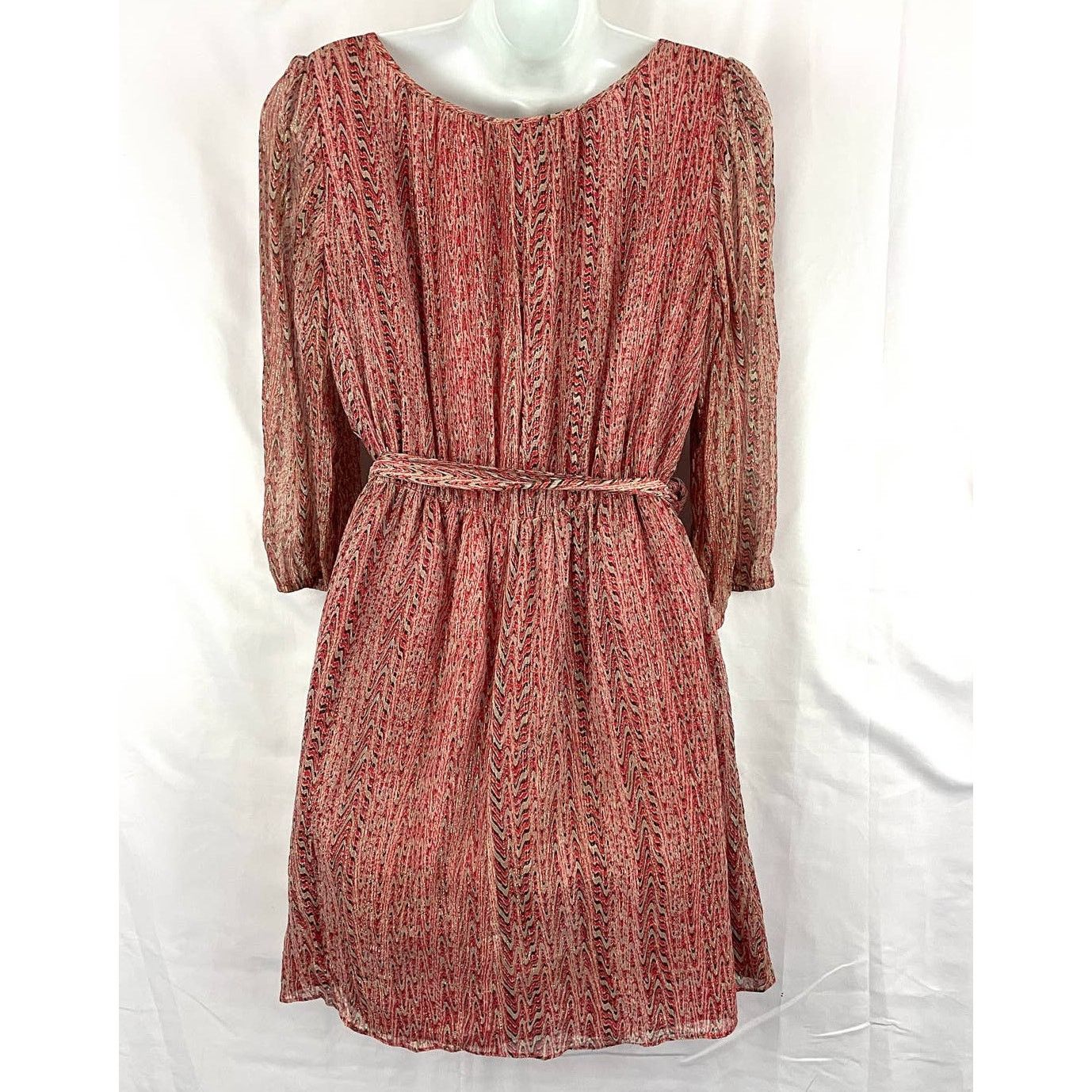 Armani Exchange Armani Exchange AX Silk Abstract Metallic Dress Sz 4 Size S / US 4 / IT 40 - 2 Thumbnail