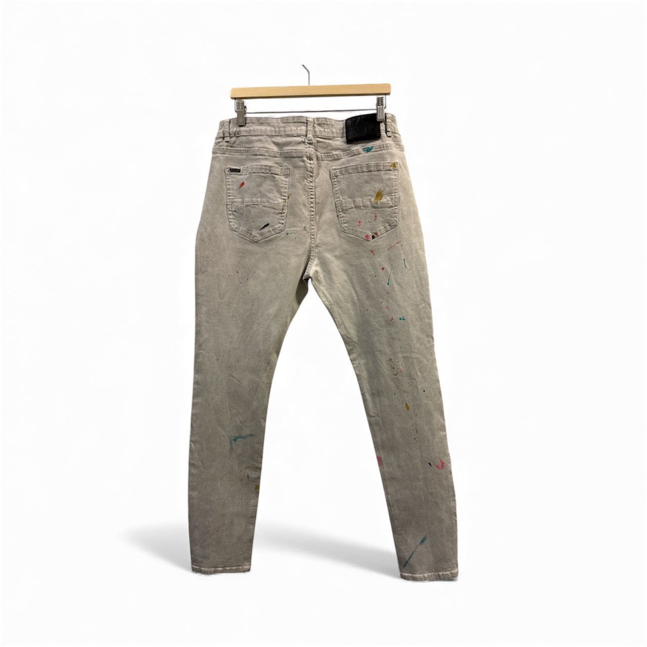 SERENEDE Serenede Grey Paint Splatter Jeans Size US 38 / EU 54 - 3 Thumbnail