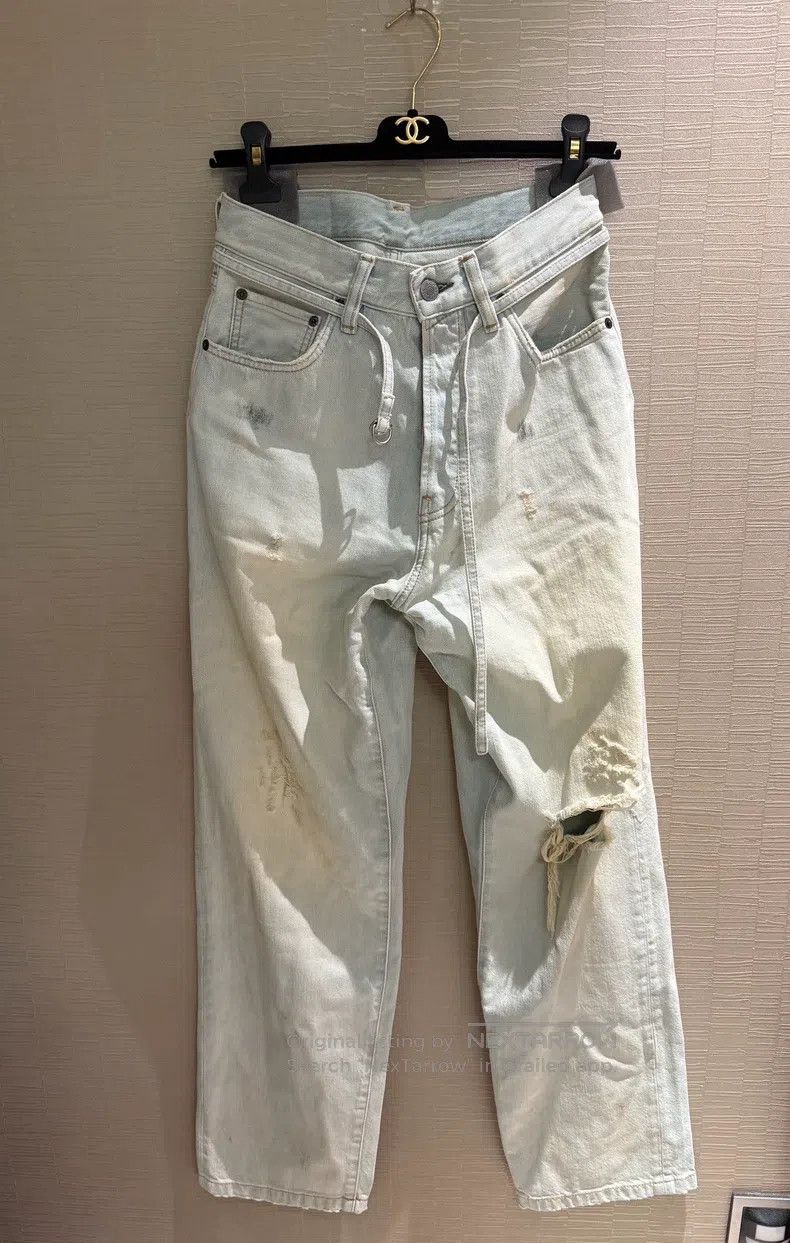 Acne Studios Acne Studios 1991 Light Blue Washed Distressed Jeans Size US 26 / EU 42 - 1 Thumbnail