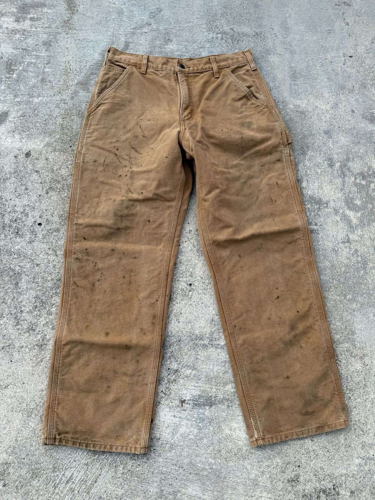 Carhartt VINTAGE CARHARTT WORKWEAR CARPENTER PAINT DISTRESSED BAGGY Size US 30 / EU 46 - 1 Thumbnail