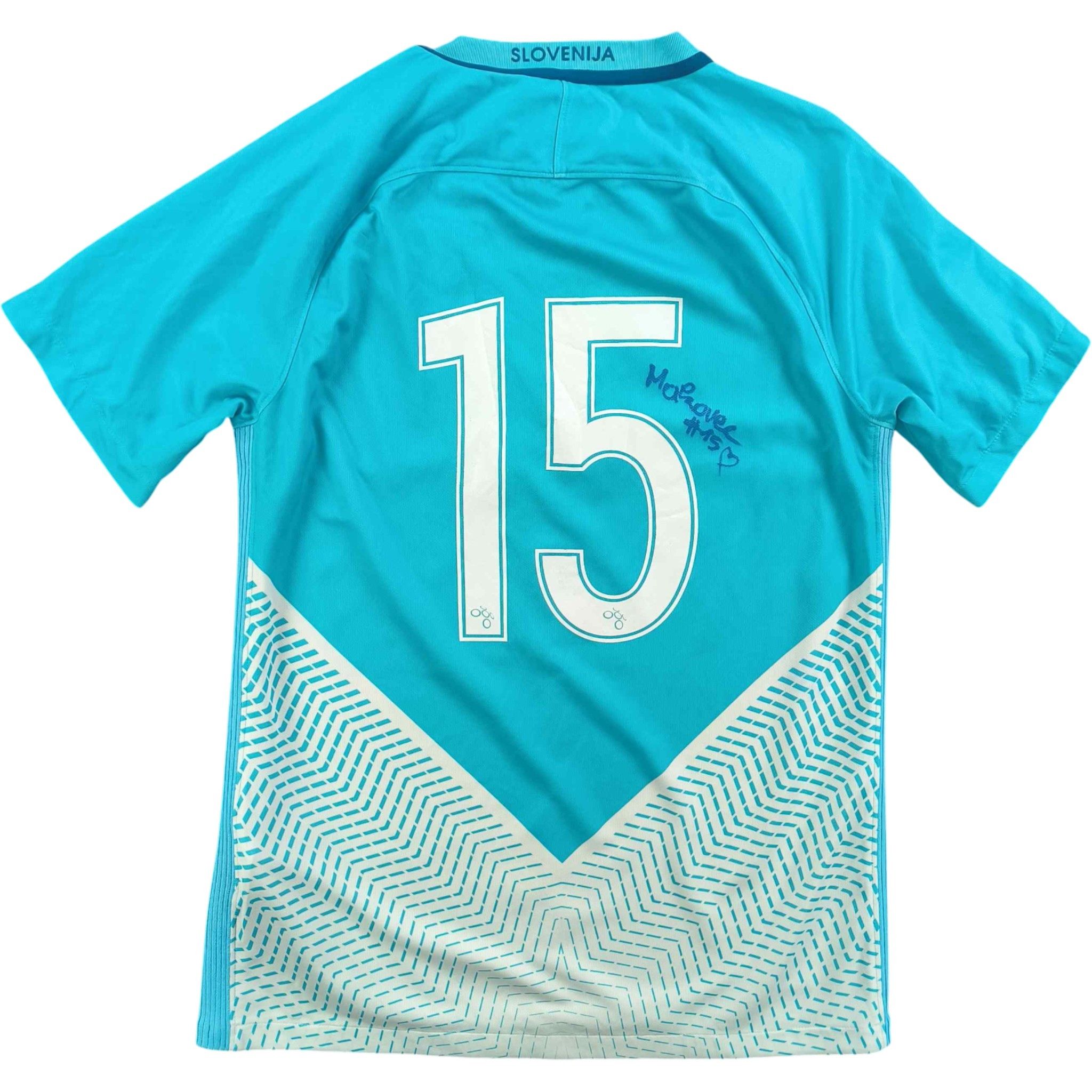 Nike SIGNED Slovenia 2016-17 Nike home #15 football jersey size S Size US S / EU 44-46 / 1 - 2 Thumbnail