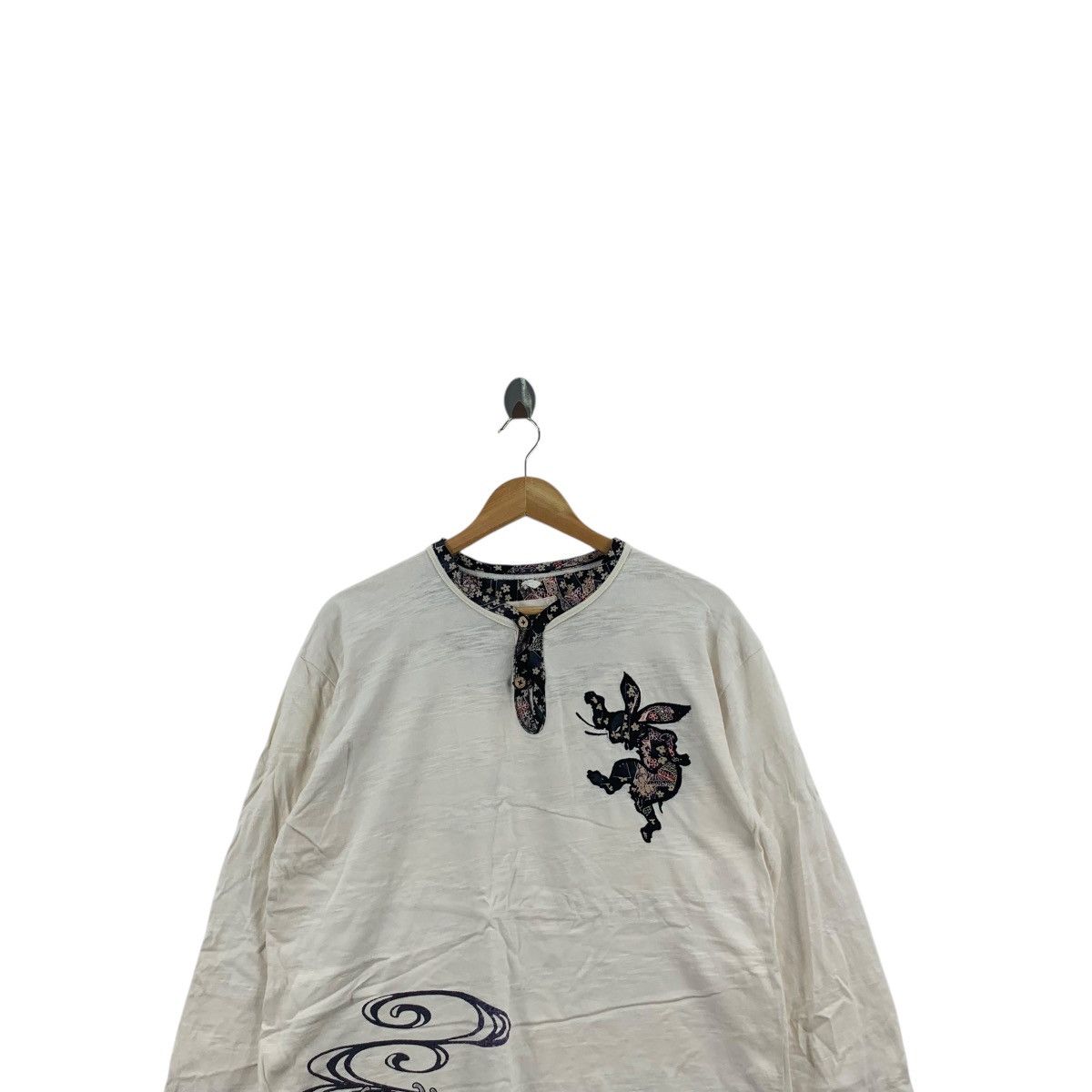 Vintage Vintage JAPAN MOON RABBIT Folklore Sakura Tee Shirt Top Size XL / US 12-14 / IT 48-50 - 2 Thumbnail
