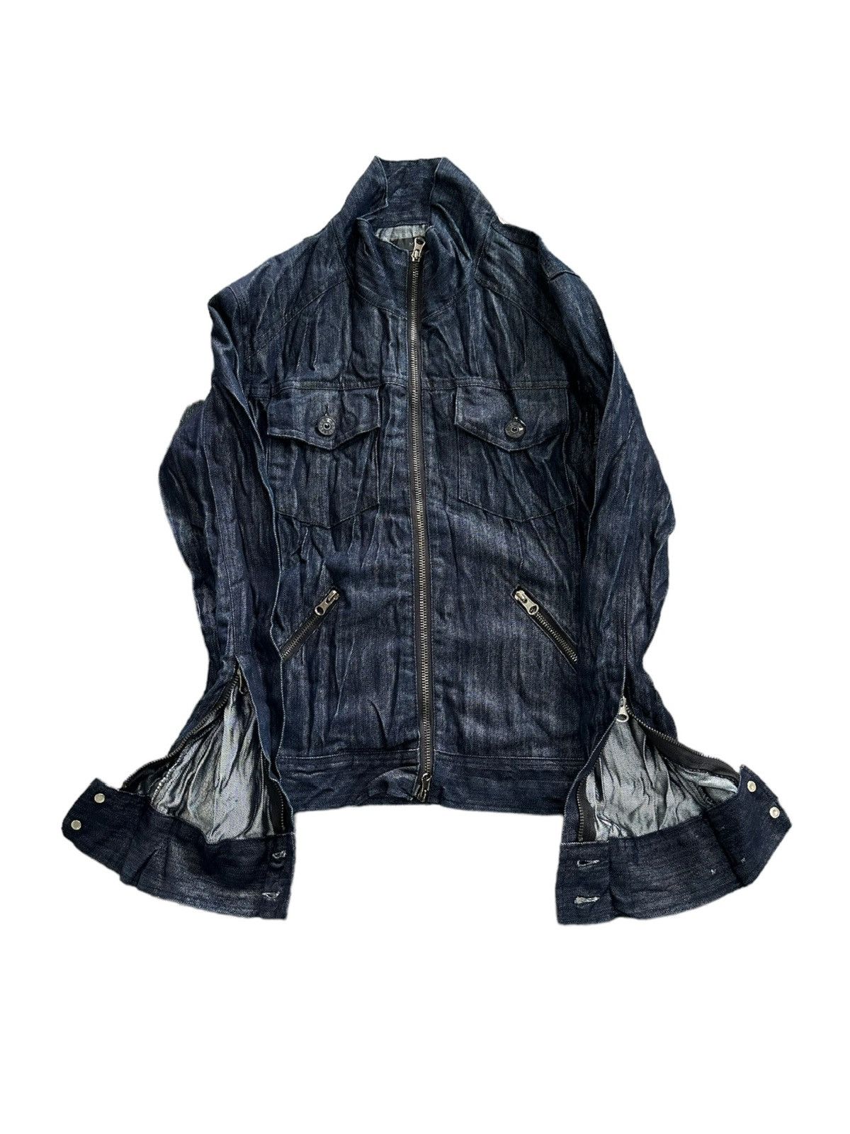 If Six Was Nine 00’s MIDAS 9 blue denim jacket Size US S / EU 44-46 / 1 - 6 Thumbnail