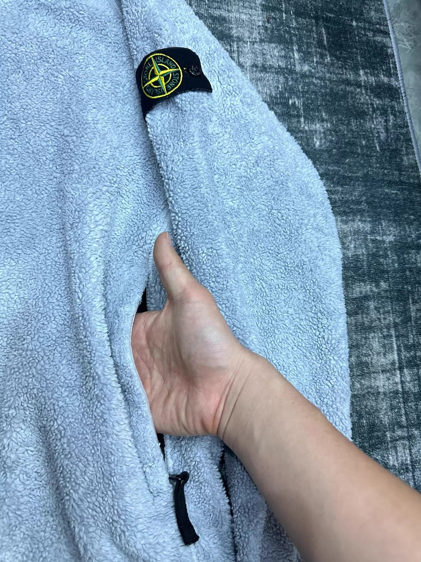 Stone Island Stone Island 21FW Terry Fleece Crewneck Blue Gray L Size US L / EU 52-54 / 3 - 6 Thumbnail