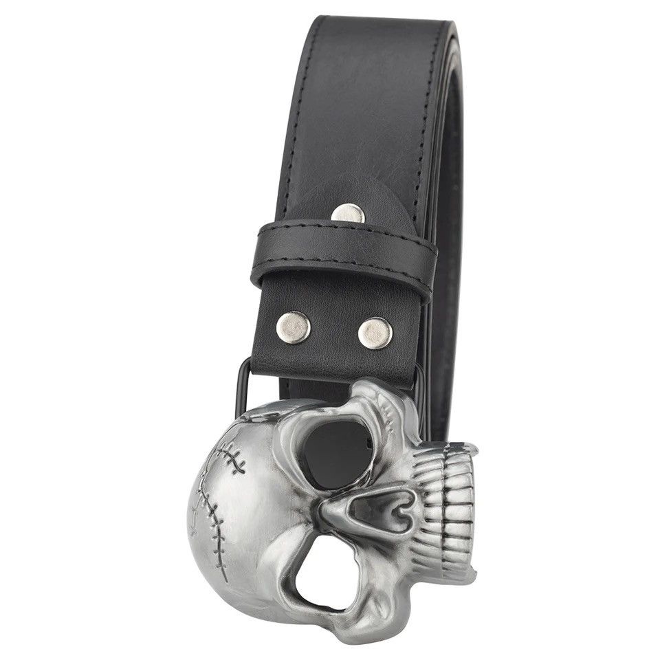 Jewelry Men's Skull Buckle Fashion Ghost Town Decorative Belt Size ONE SIZE - 2 Thumbnail