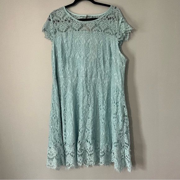 Other Lane Bryant Light Blue Lace Dress size 26P Size 4XL / US 24-26 - 1 Thumbnail