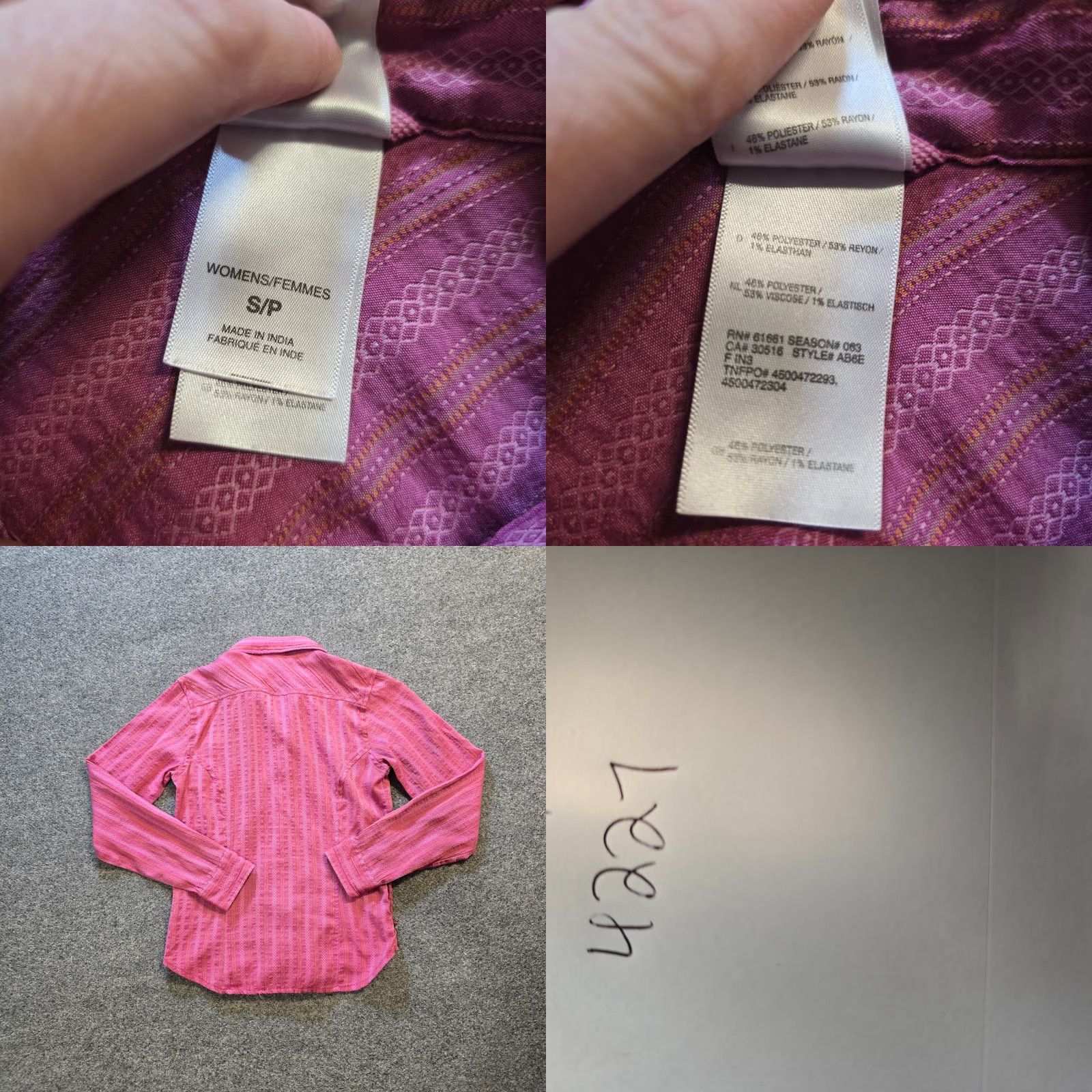 The North Face The North Face Top Womens Size Small Pink Embroidered Button Down Casual Outdoors Shirt Size S / US 4 / IT 40 - 8 Thumbnail